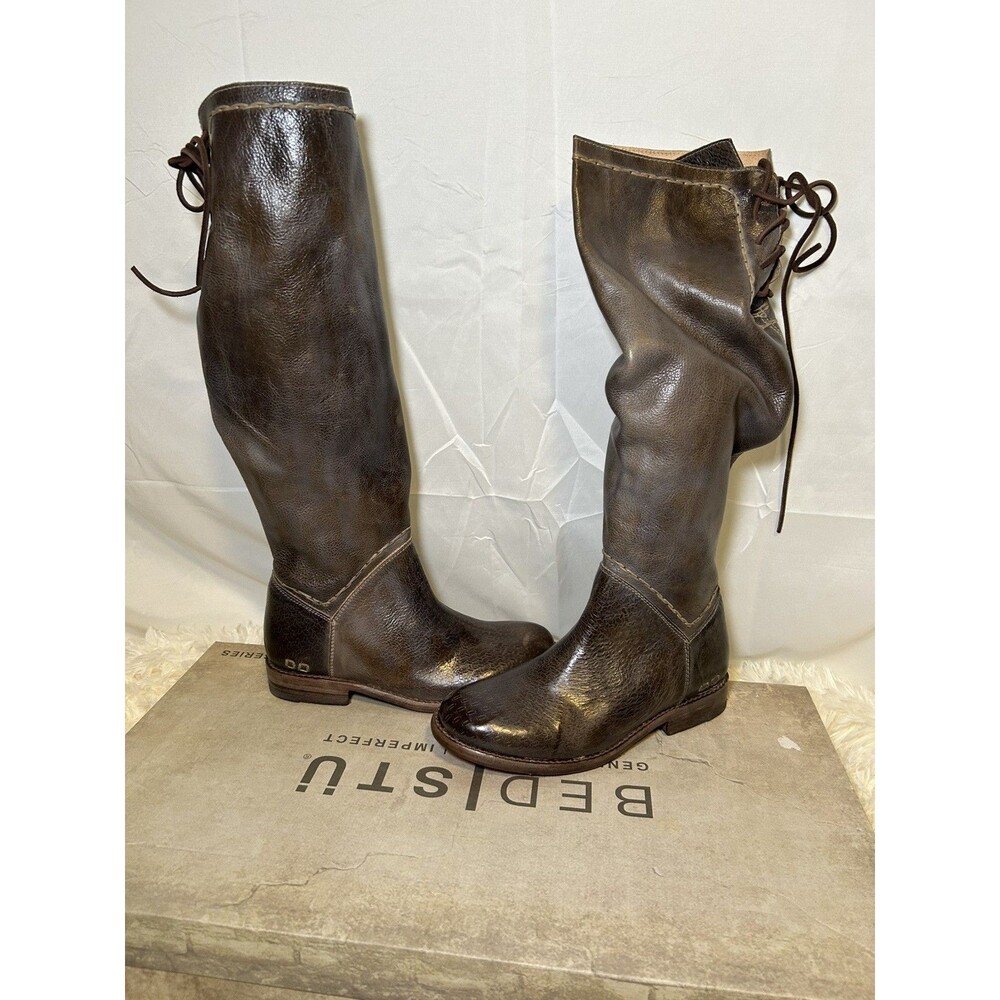 BEDSTU Manchester S Taupe Rustic Mason Riding Boot Cobbler Series Women's 7 NEW